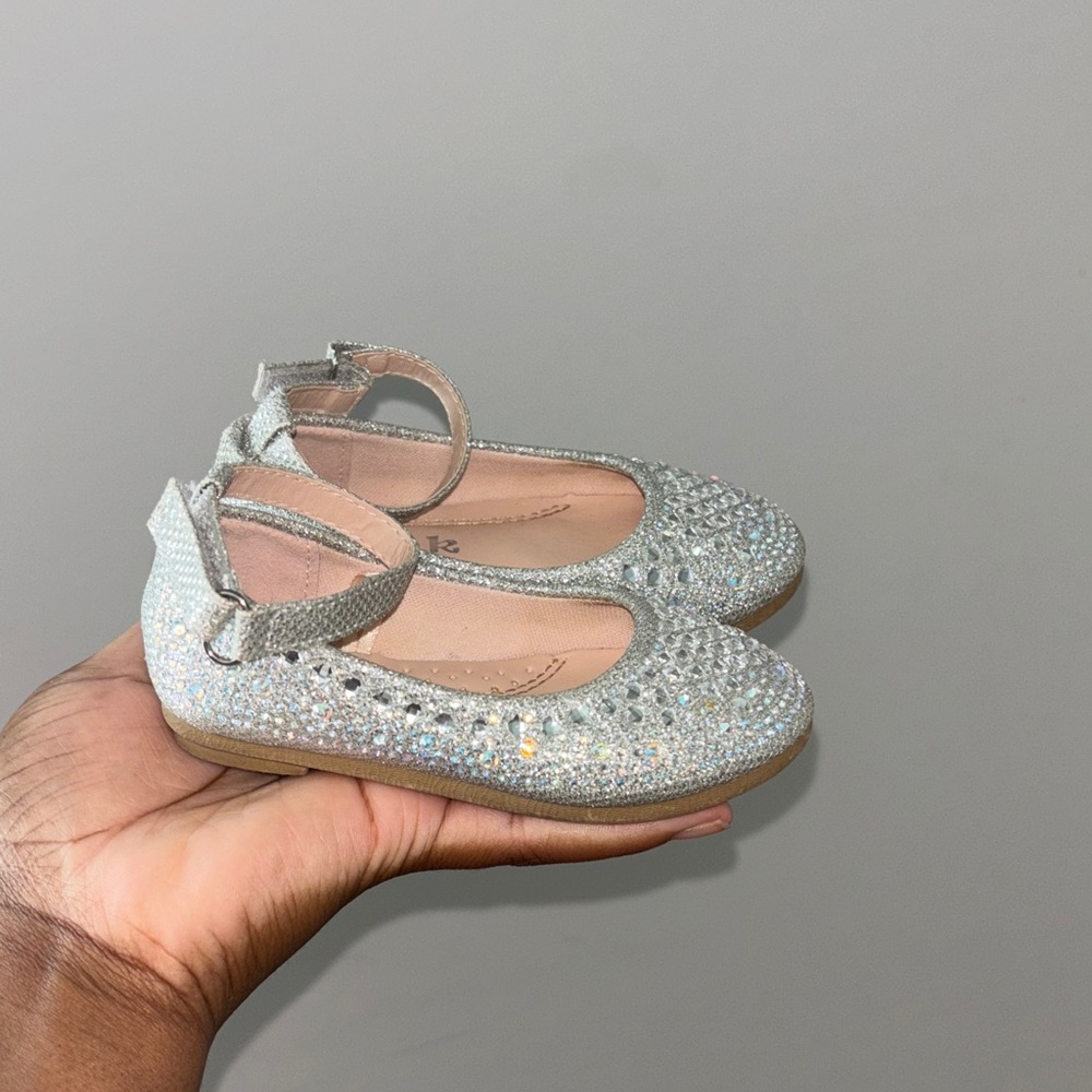 Glittery Silver Dress Shoes
